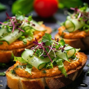 Crostini Spicy chipotle hummus 20pc