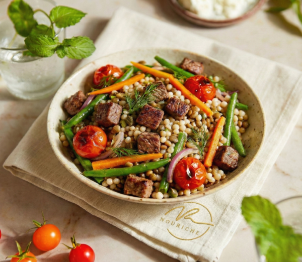 pearl couscous with lentil