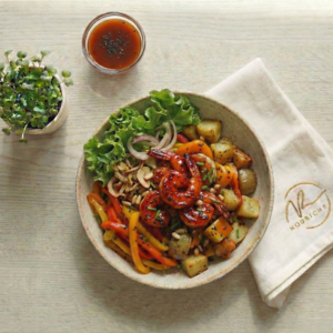 Smoked pepper shrimp salad