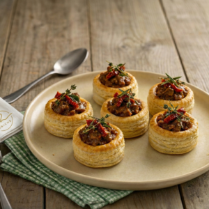 Mini Puff pastry stuffed with veal ragu 20pc