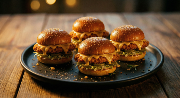 Mini crispy chicken burger 20pc