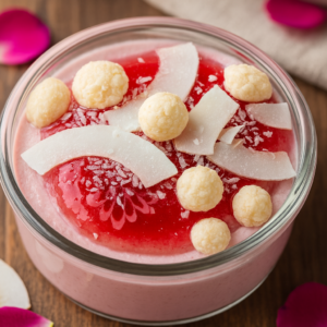 Mini Rose water vanilla pudding